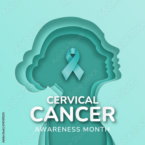 Cervical Cancer Awareness Month Illustration Design on January