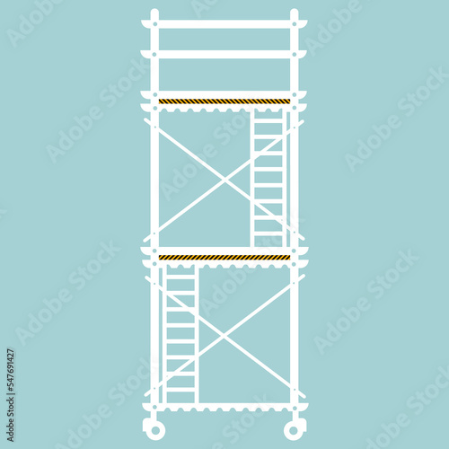 Scaffolding construction flat line icon vector.