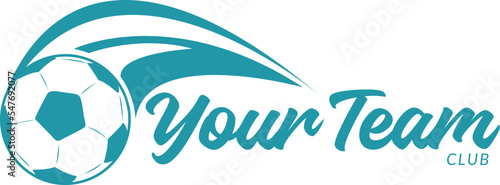 Football team logo template. ball illustration vector