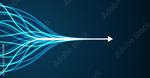 Abstract arrow direction. Technology background