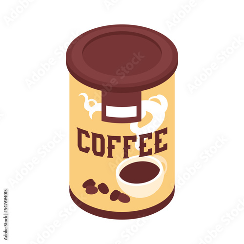 Isometric Coffee Jar