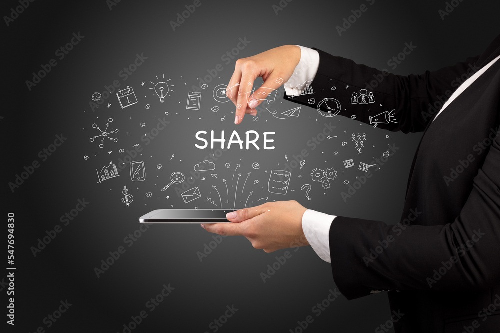 Close-up of a touchscreen, social media concept Close-up of a touchscreen, social media concept