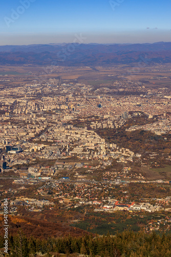 View of Sofia from Vitosha mountain.