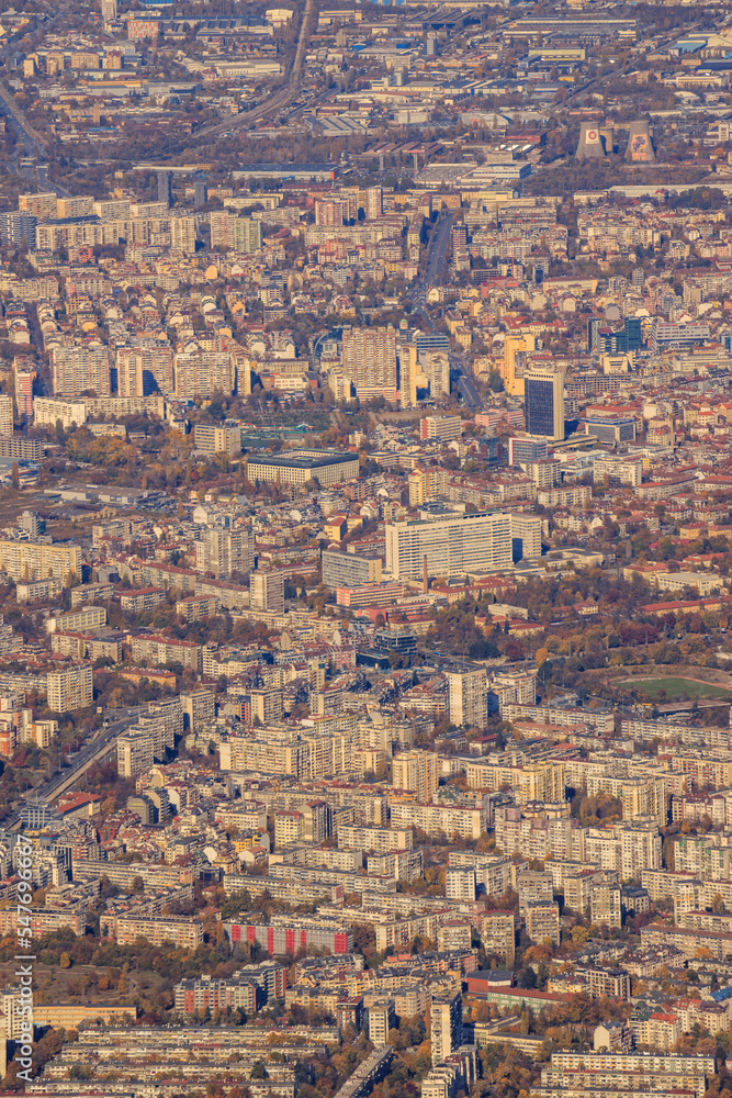 View of Sofia from Vitosha mountain.