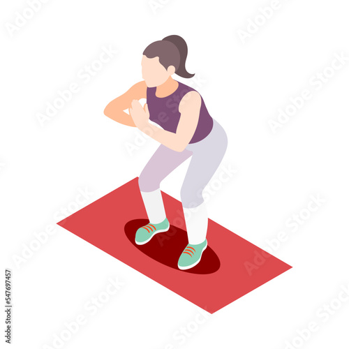 Fitness Isometric Illustration