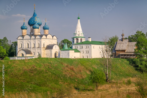 Church of St. Nicholas and Kremlin at golden sunrise, Suzdal, Russia