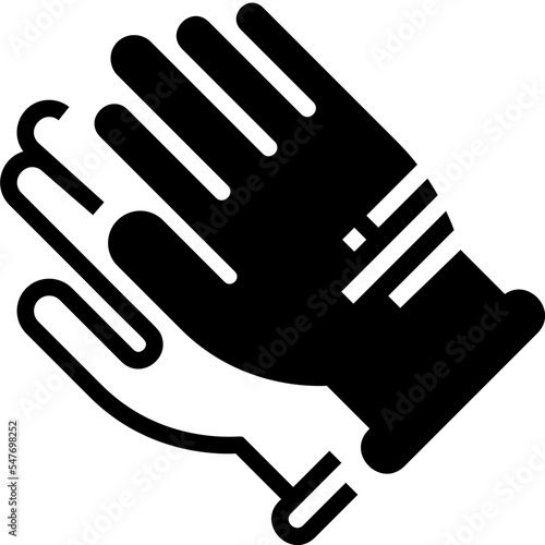 gloves glyph solid icon