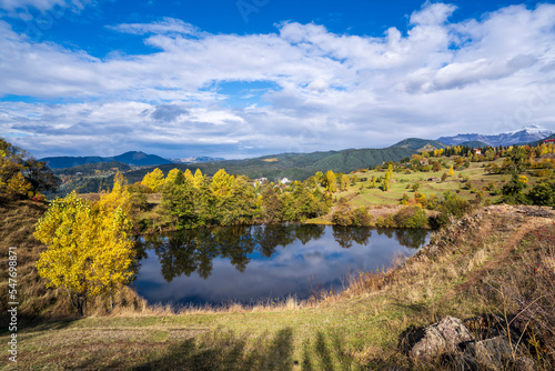 Asagi Koyunlu Balik Golu view in Savsat Town of Turkey