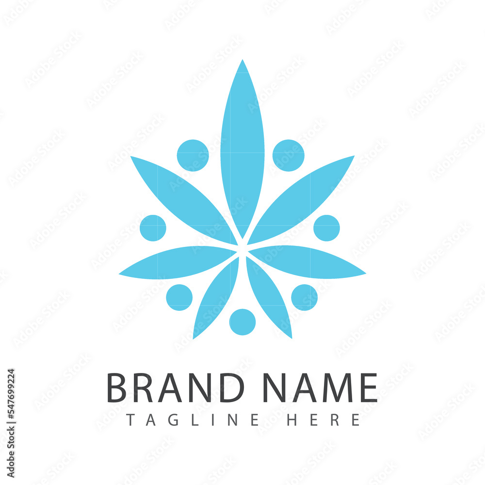 Canabis leaf logo vector illustration design Canabis leaf logo vector illustration design