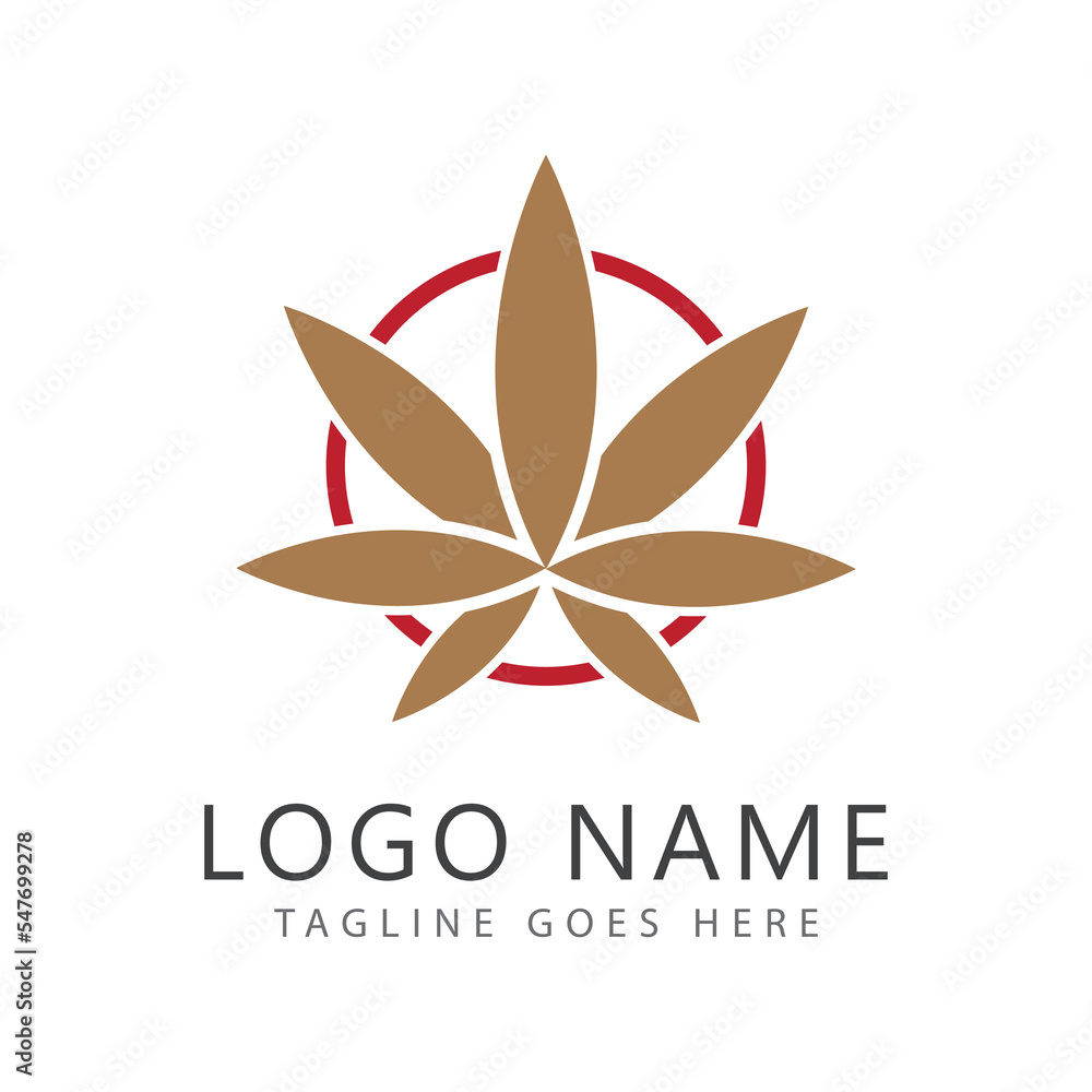 Canabis leaf logo vector illustration design Canabis leaf logo vector illustration design