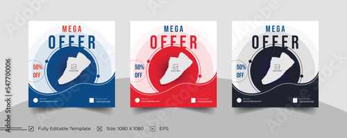 Shoes social media post design template