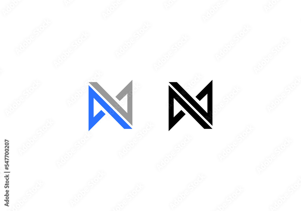 logo letter initial N initial company icon business logo background illustration logo letter initial N initial company icon business logo background illustration