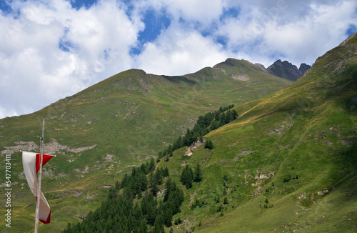 Border mountains in the upper valley photo