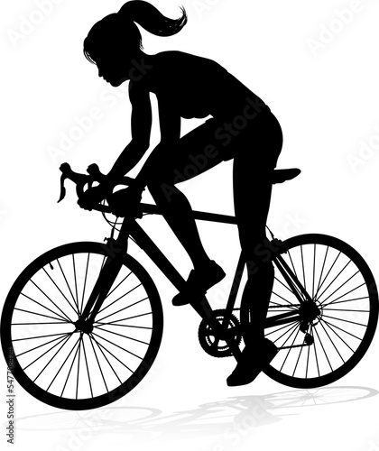 Woman Bike Cyclist Riding B...