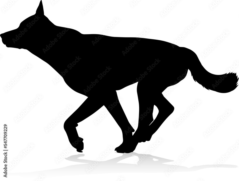 Fototapeta premium Dog Silhouette Pet Animal