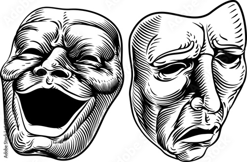 Theater Or Theatre Drama Comedy And Tragedy Masks