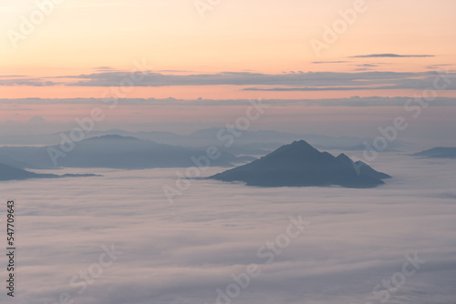 Mountains and Sea of Mist at Sunrise