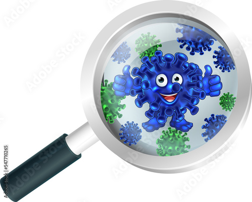 Bacteria Cartoon Mascot Und...