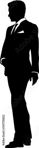 Business Man In Suit Silhou...