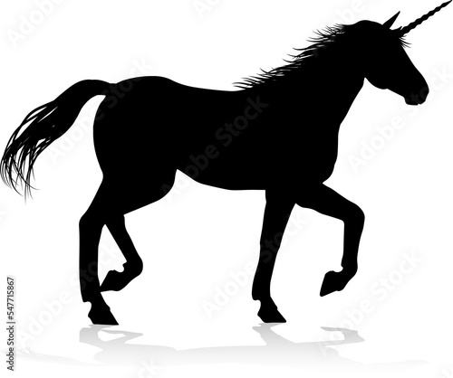 Unicorn Silhouette Horned H...