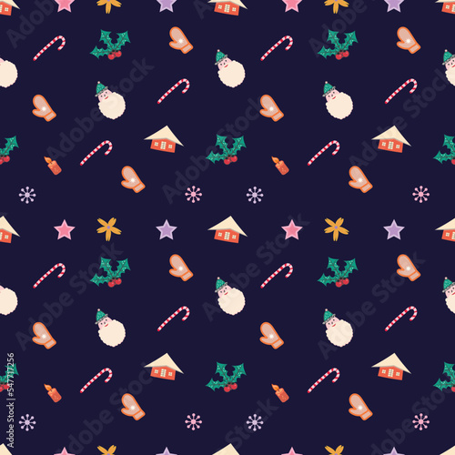 seamless pattern with Christmas elements