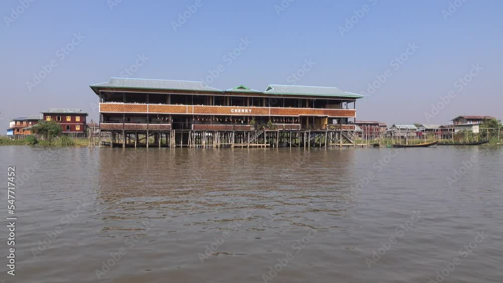 Wooden boat on Inle Lake, Myanmar. Wooden boat on Inle Lake, Myanmar.