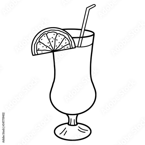 cocktail with ice and lemon
