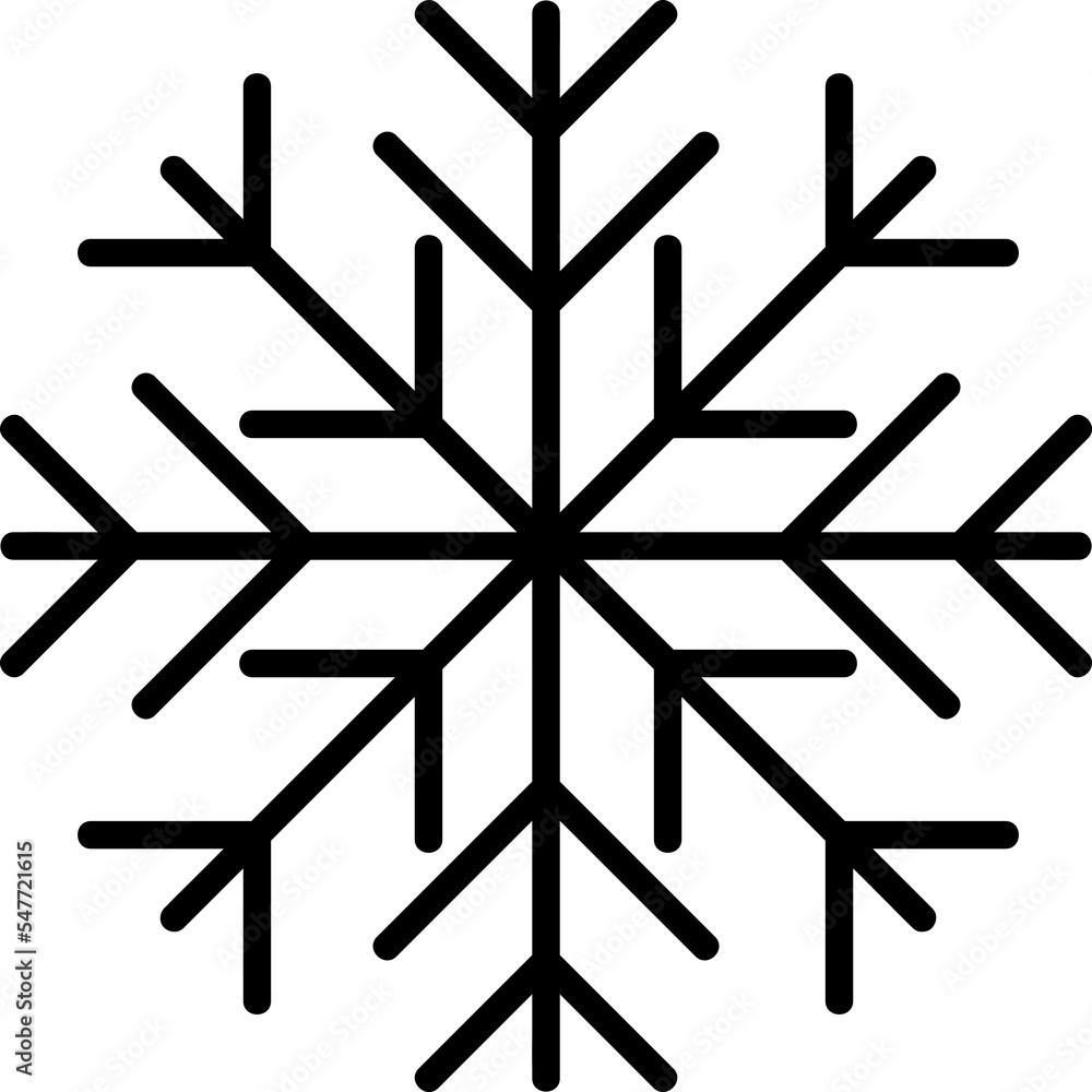 Christmas snowflake minimalistic icon. New Year Christmas snowflake minimalistic icon. New Year