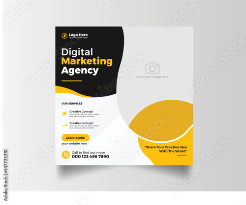 Digital marketing agency and corporate social media post template