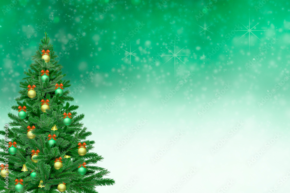 Christmas Tree in Green , seasonal greetings Christmas Tree in Green , seasonal greetings