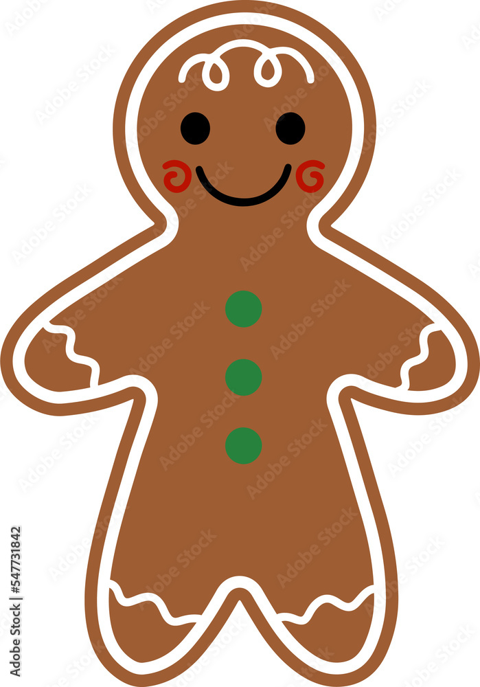 Gingerbread man cookie cartoon illustration Gingerbread man cookie cartoon illustration
