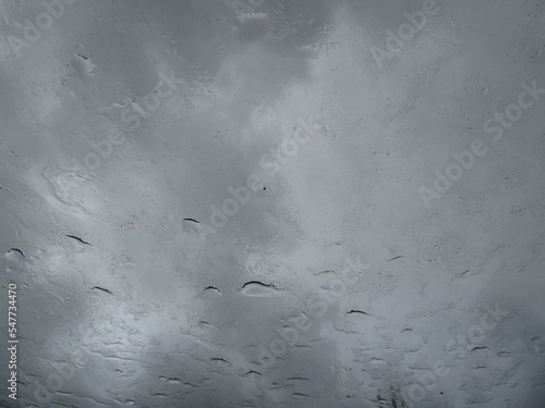 windowpane with raindrops