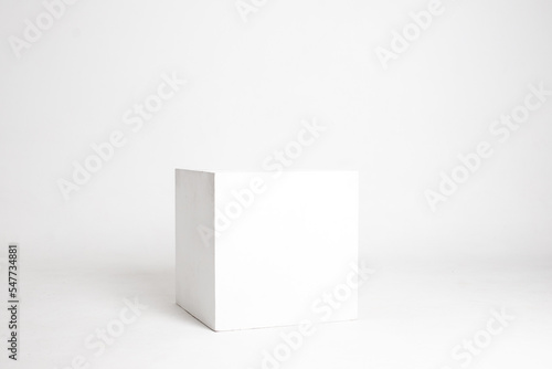 white cube on a white background