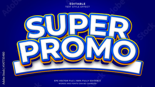 Super promo sale 3d editable text effect