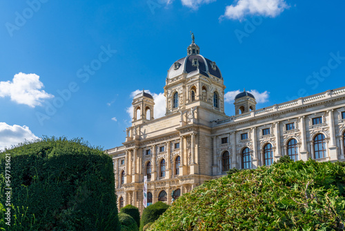 the museum of natiural history at the Maria Theresa Square in downtown Vienna