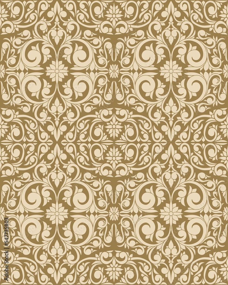 Retro decorative ornate floral seamless pattern Retro decorative ornate floral seamless pattern