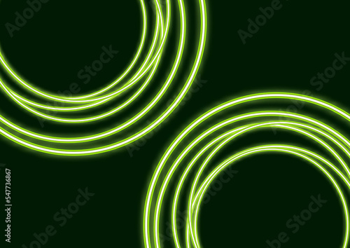 Vector abstract background with overlapping circles. chaotic movement. Round banner with empty space for text. Science and communication concept. Vector