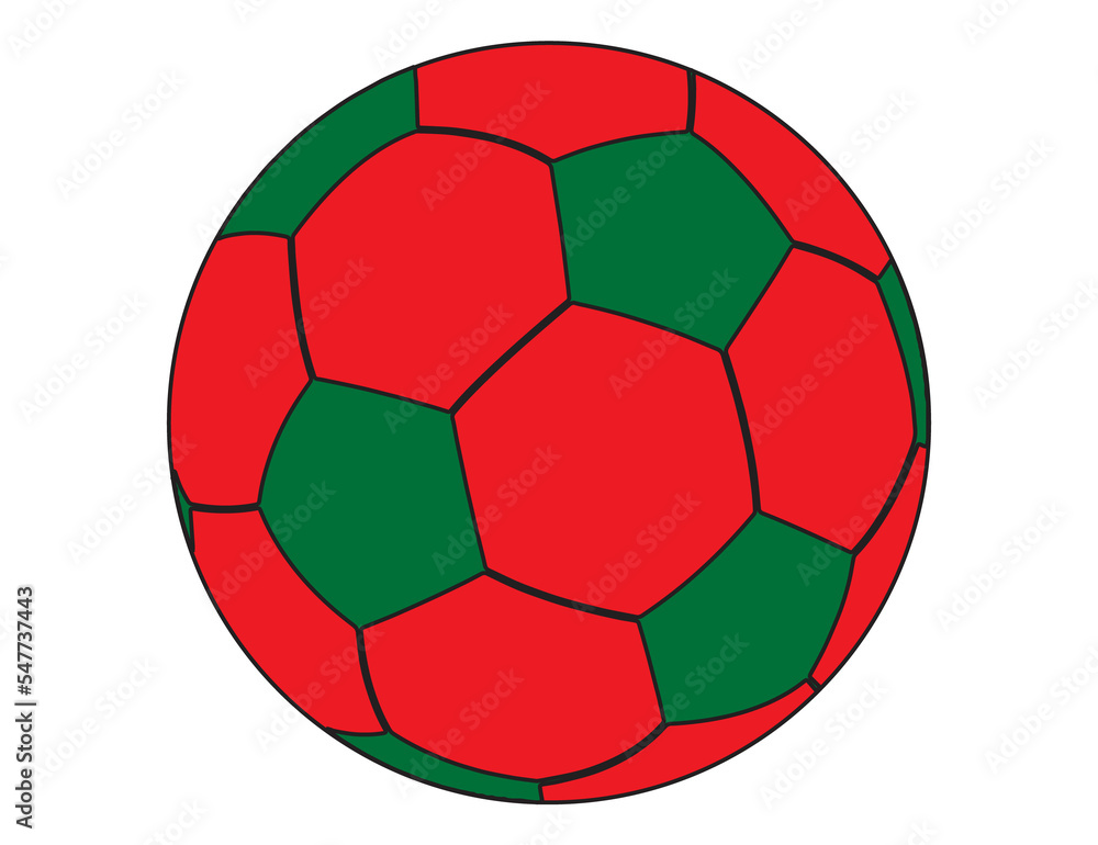 Fototapeta premium red soccer ball