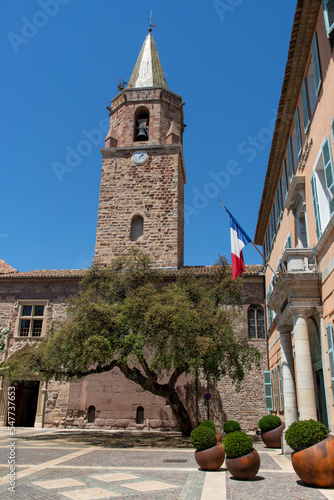 City hall and church in Frejus photo