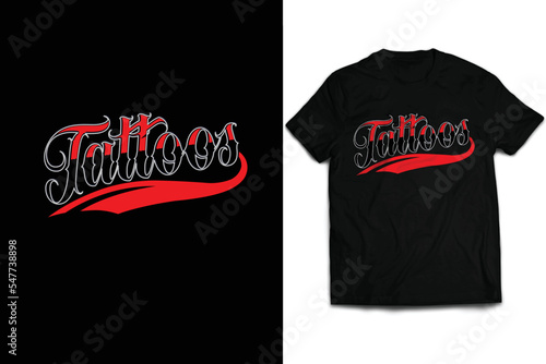 unique tattoos t-shirt design concept