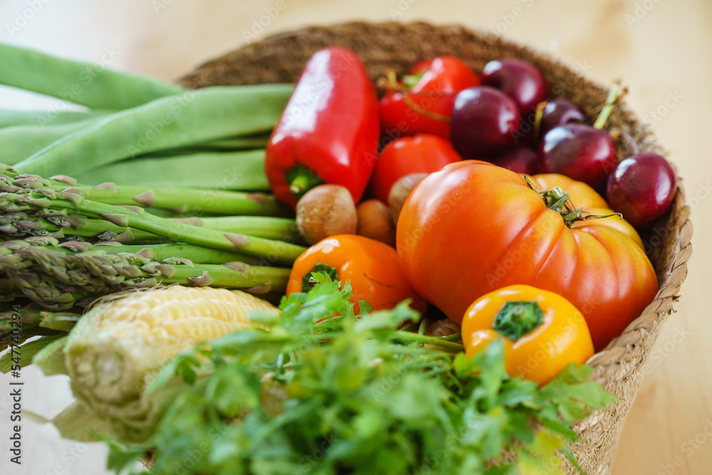 fresh vegetables in the basket fresh vegetables in the basket