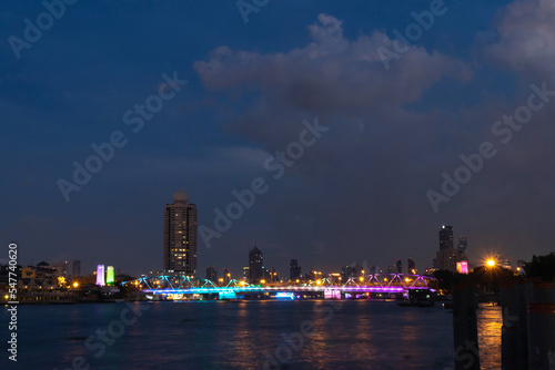 ‘Vijit Chao Phraya’ lighting extravaganza opens in Bangkok to great fanfare at Phra Phuttha Yodfa Bridge (Memorial Bridge). Illumination and light shows along the Chao Phraya River. Public event.