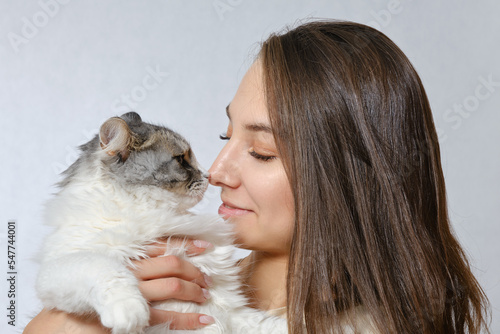 girl with cat