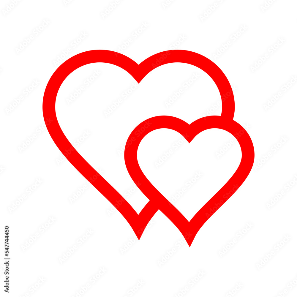 heart vector logo template in trendy flat design heart vector logo template in trendy flat design