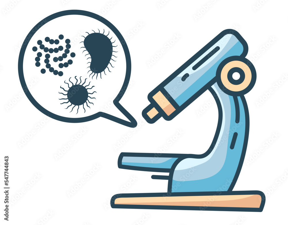 Microorganisms bacteria zoom under microscope concept. Vector graphic design illustration element Microorganisms bacteria zoom under microscope concept. Vector graphic design illustration element