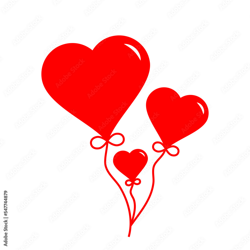 heart balloon vector logo template