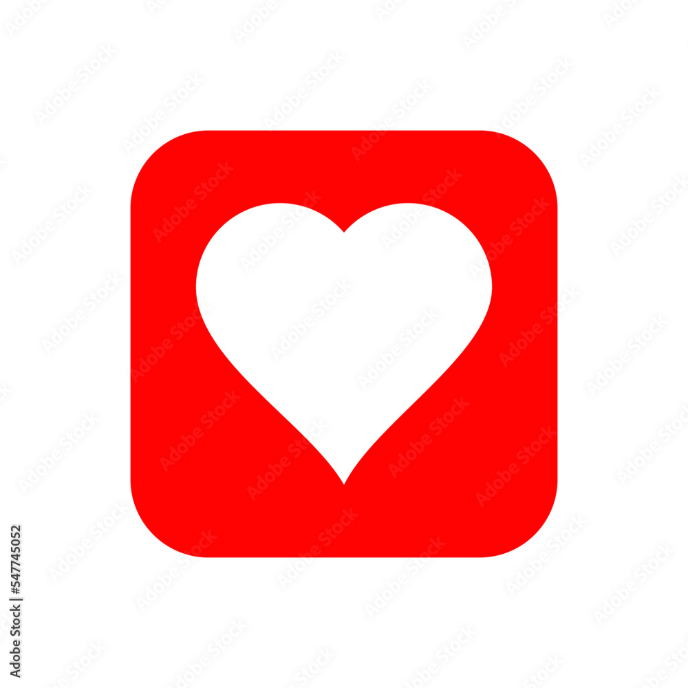 heart vector logo template in trendy flat design heart vector logo template in trendy flat design