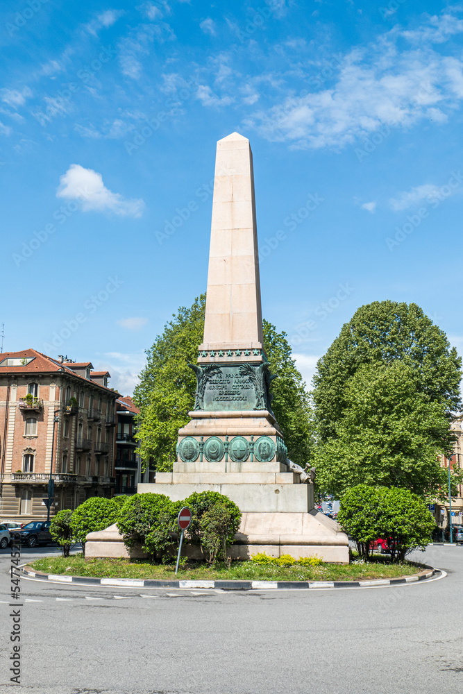 The monument to the Crimean Expedition in Turin