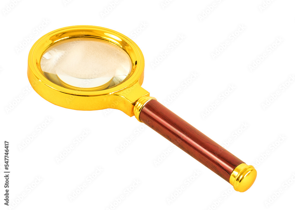 Retro magnifying glass, isolated on white background. Retro magnifying glass, isolated on white background.