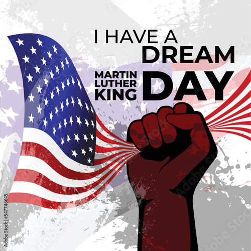 Martin Luther King Day vector illustration, good for greeting card in social media, etc